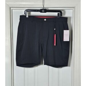 Redvanly Hanover Short 7" Size Large Tuxedo Black Pull On Performance Golf